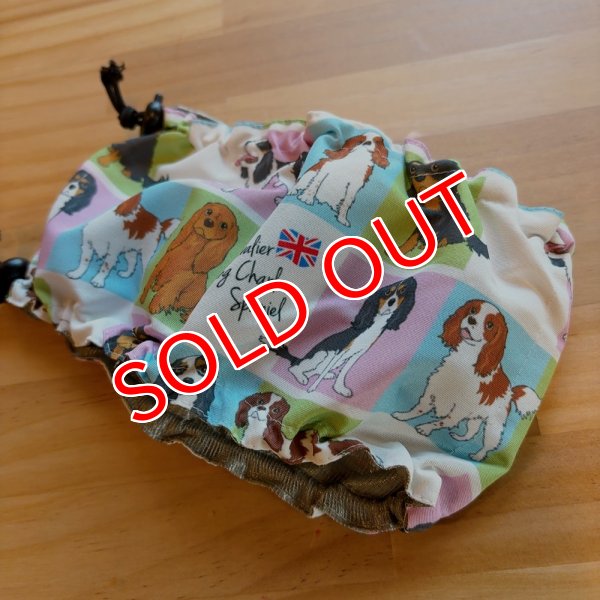 画像1: 【SALE】(3)キャバリア柄カラフル３色　クールネック (1)