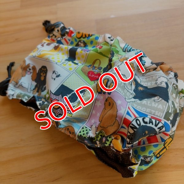 画像1: 【SALE】(1)キャバリア柄アメコミ２　クールネック (1)