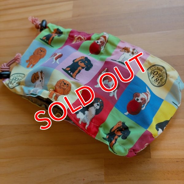 画像1: 【SALE】(2)キャバリア柄カラフル　クールネック (1)
