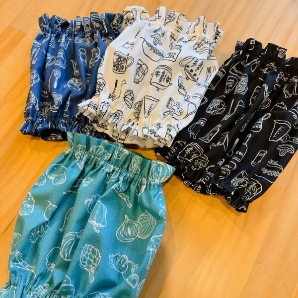 画像1: キッチン柄・野菜柄スヌード（Sサイズ・Mサイズ） (1)